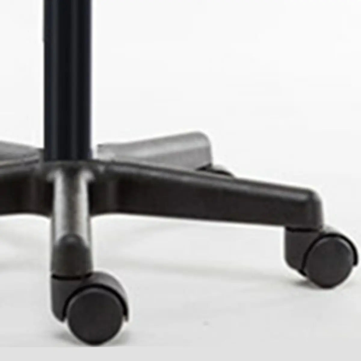 Modern Orange Backless Synthetic Office Stool — Black / PU / Pulley
