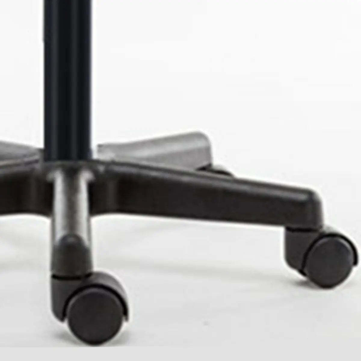 Modern Orange Backless Synthetic Office Stool — Black / PU / Pulley