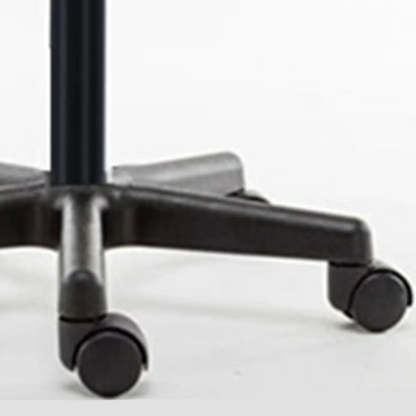 Modern Orange Backless Synthetic Office Stool — Black / PU / Pulley
