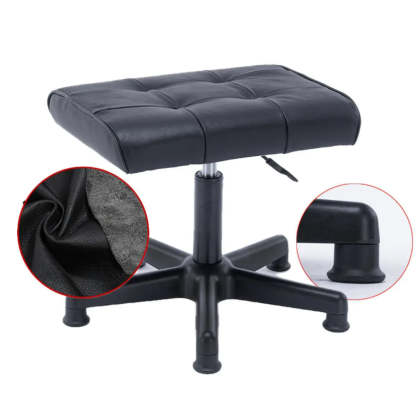 Modern Orange Backless Synthetic Office Stool — Black / PU / Brake Wheel