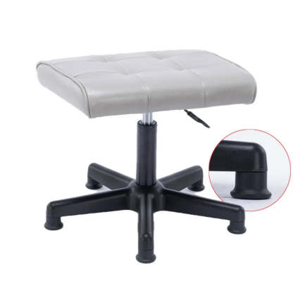 Modern Orange Backless Synthetic Office Stool — Orange / Leather / Pulley