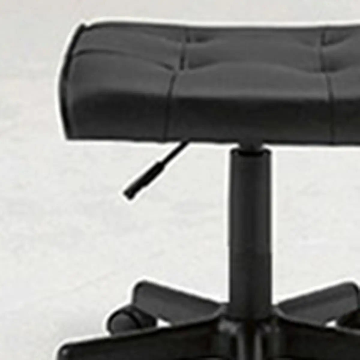 Modern Orange Backless Synthetic Office Stool — Orange / Leather / Brake Wheel