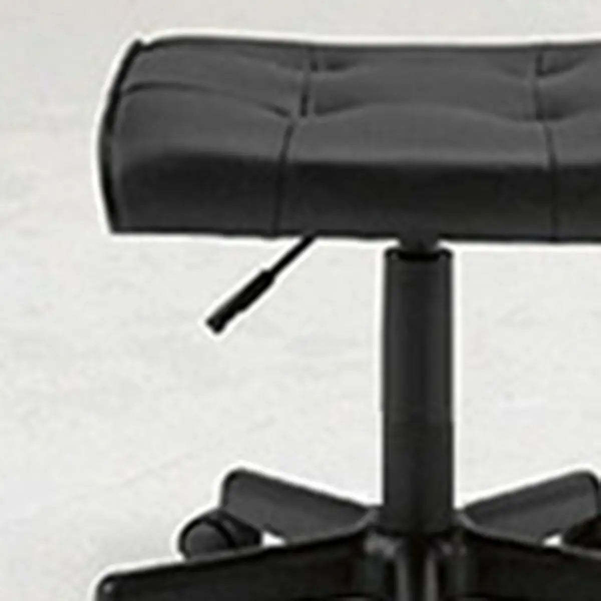 Modern Orange Backless Synthetic Office Stool — Orange / Leather / Brake Wheel