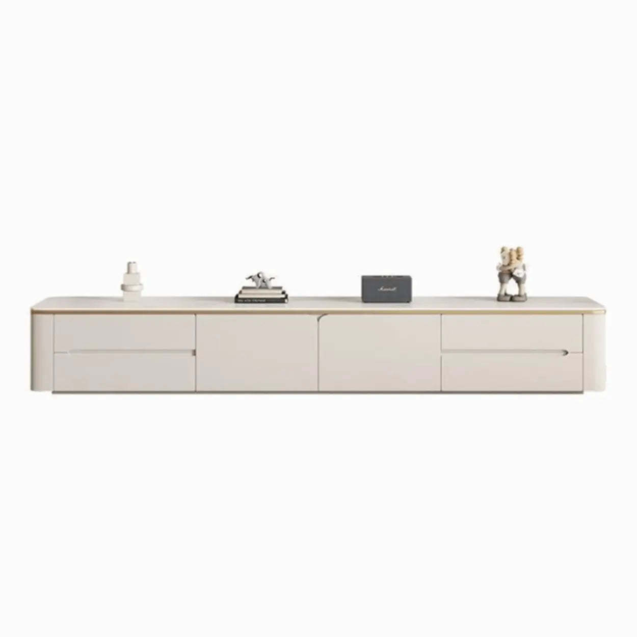 Top storage marble tv stands for living room — 87" L x 16" W x 18" H