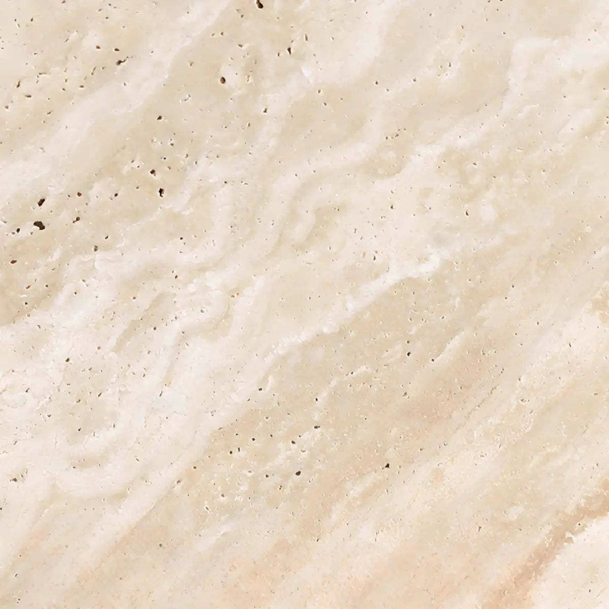 Modern Beige Travertine Round Low Coffee Table