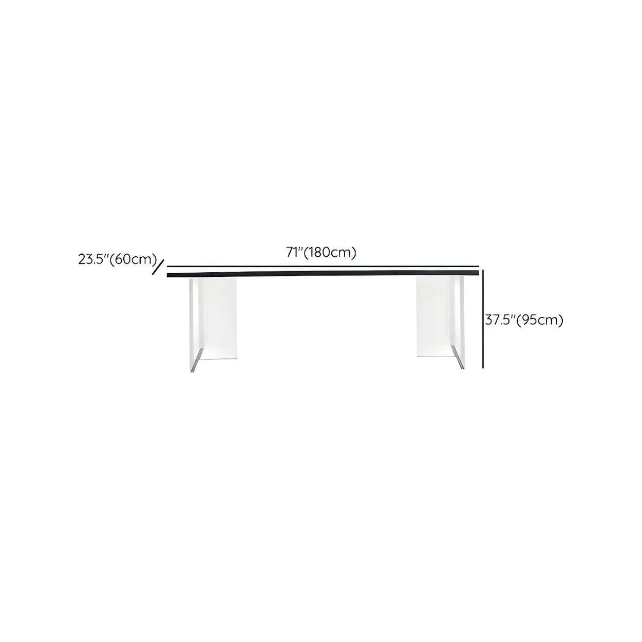 Modern Black and White Counter Height Bar Table