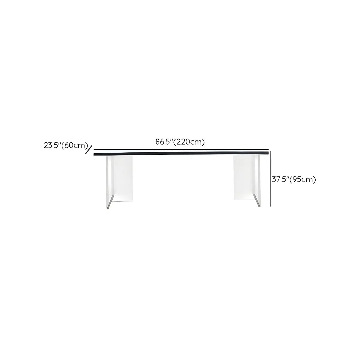 Modern Black and White Counter Height Bar Table