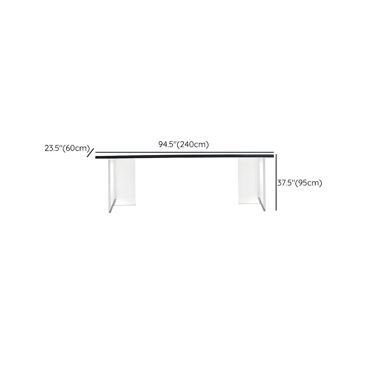 Modern Black and White Counter Height Bar Table