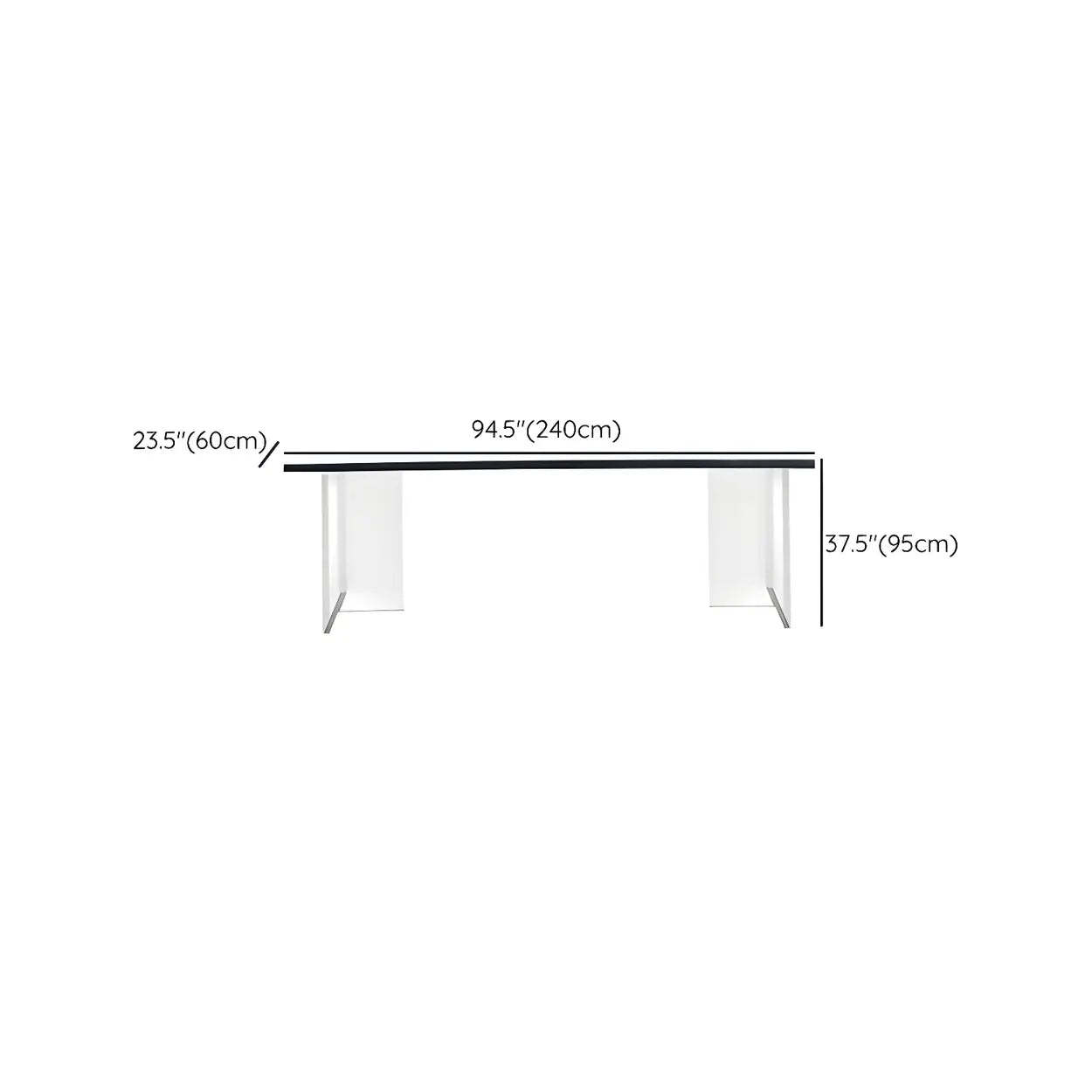 Modern Black and White Counter Height Bar Table