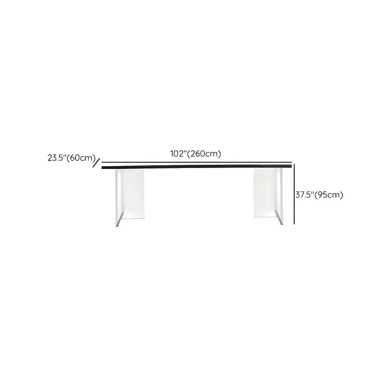 Modern Black and White Counter Height Bar Table