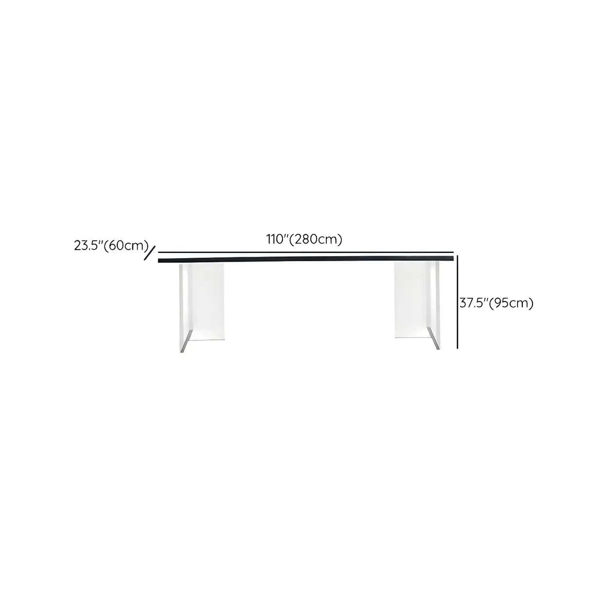 Modern Black and White Counter Height Bar Table