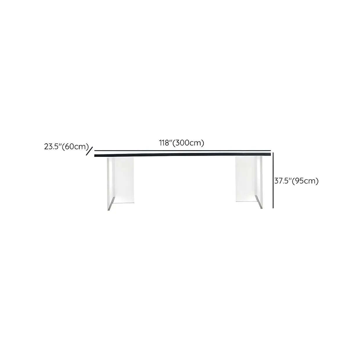 Modern Black and White Counter Height Bar Table