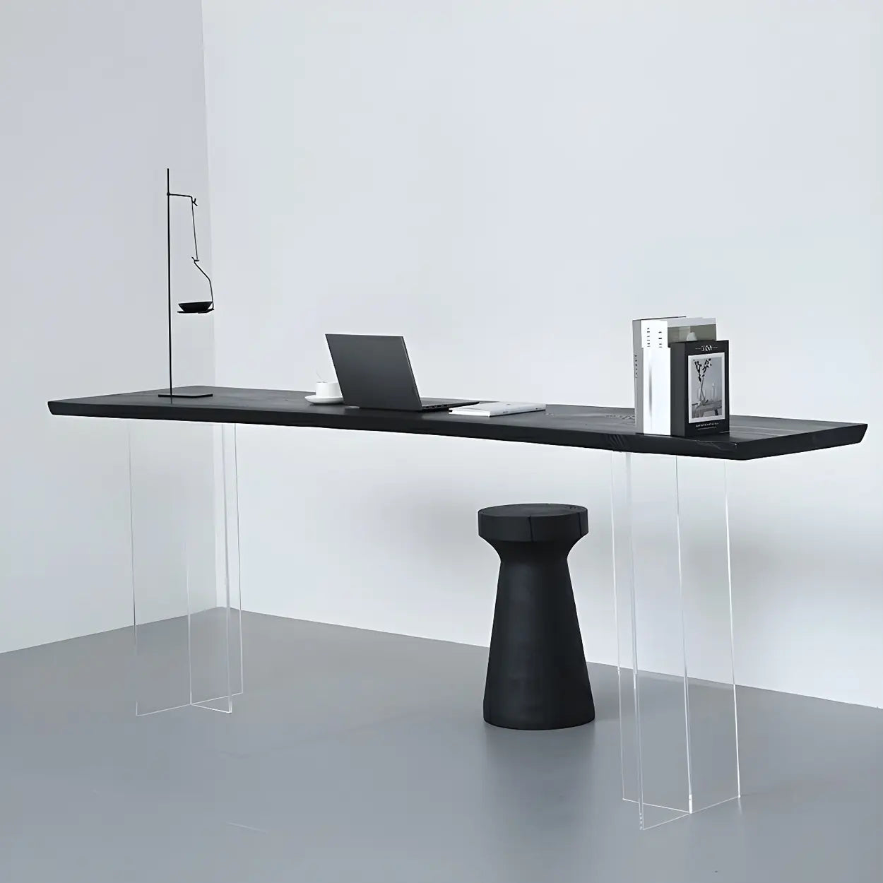 Modern Black and White Counter Height Bar Table — Table Only