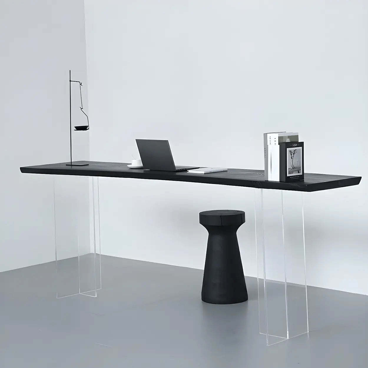 Modern Black and White Counter Height Bar Table — Table Only