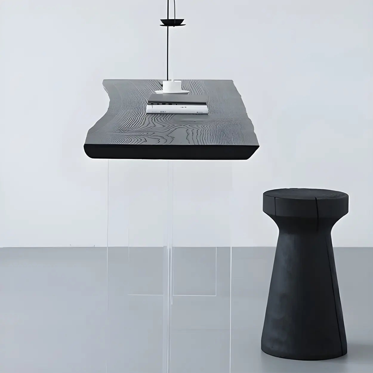 Modern Black and White Counter Height Bar Table — Table Only