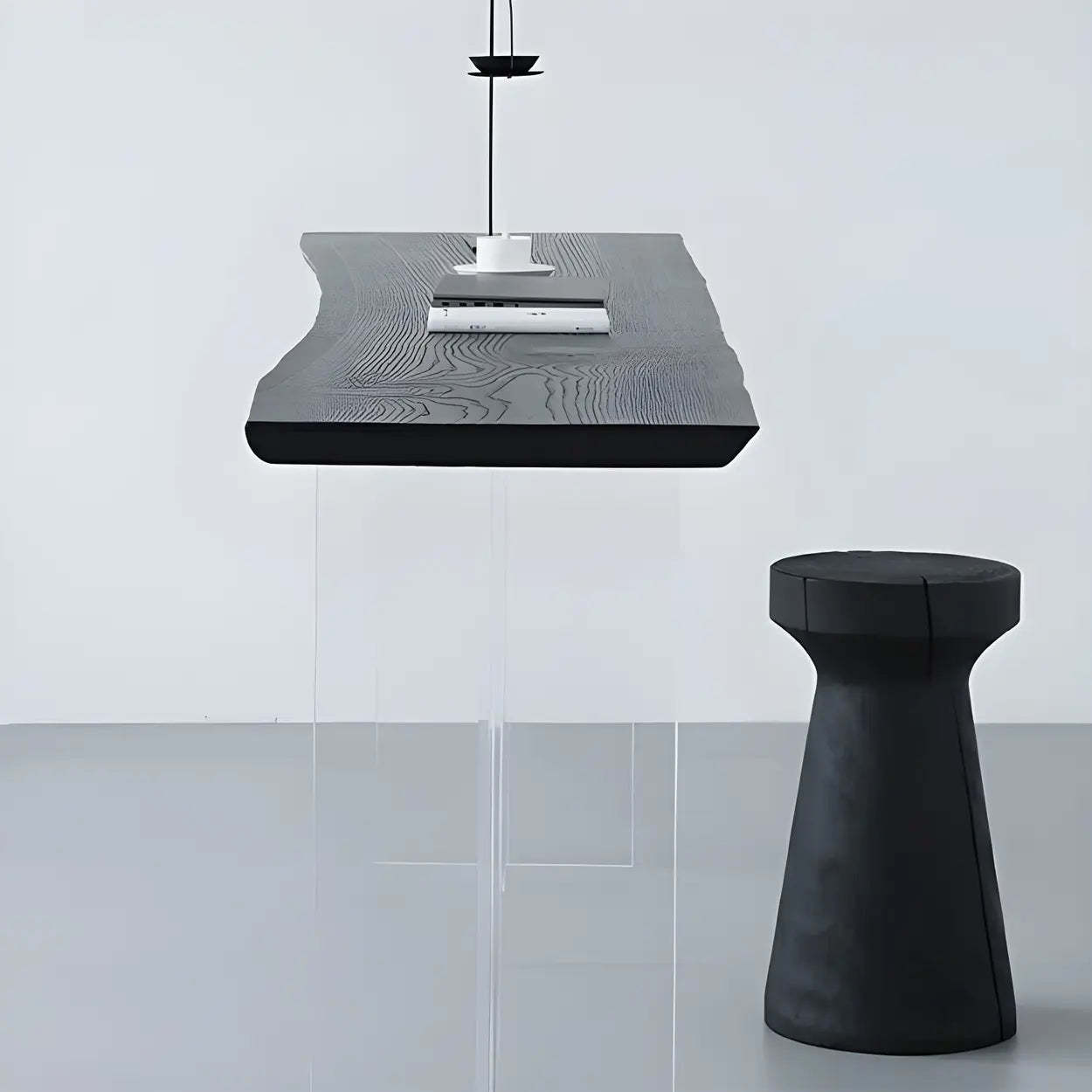 Modern Black and White Counter Height Bar Table — Table Only