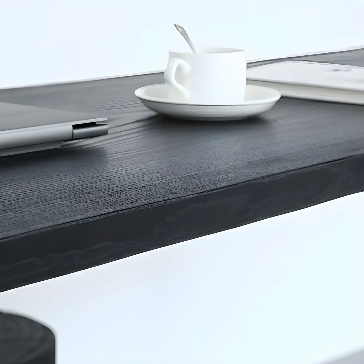 Modern Black and White Counter Height Bar Table — Table Only