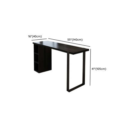 Modern Black Bar Table with Shelves