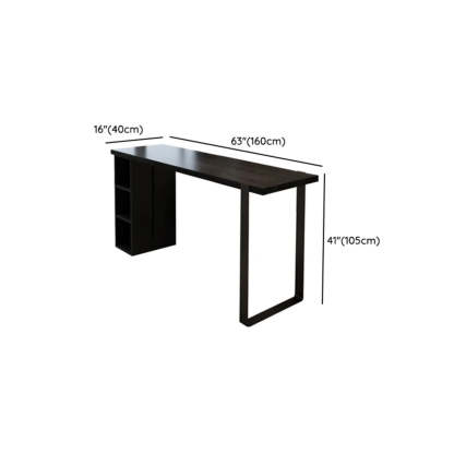 Modern Black Bar Table with Shelves