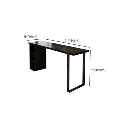 Modern Black Bar Table with Shelves