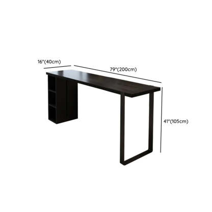 Modern Black Bar Table with Shelves