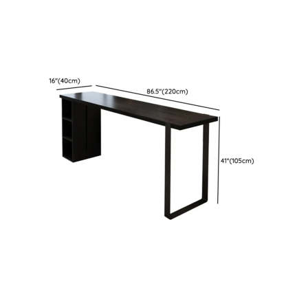 Modern Black Bar Table with Shelves