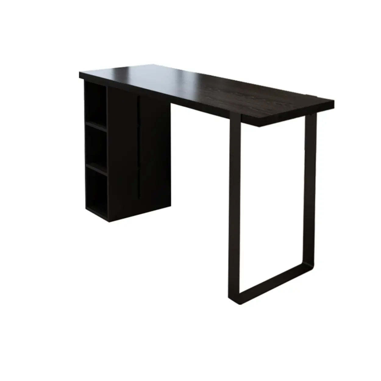 Lighom modern black bar tables in metal — 47.2" L x 15.7" W x 41.3" H