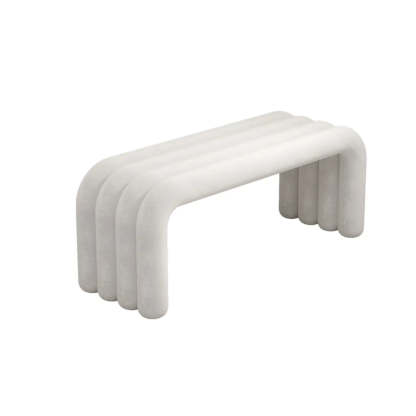 Modern Black Entryway Bench with Shoe Storage — White