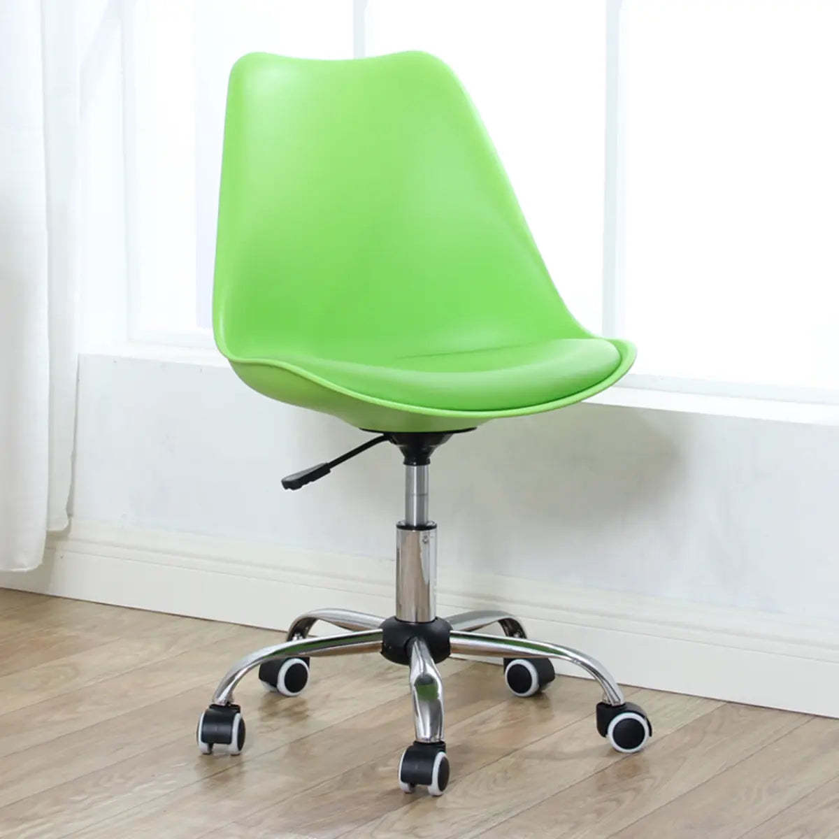 Modern Black Ergonomic Adjustable Stool with Wheels
