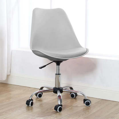 Modern Black Ergonomic Adjustable Stool with Wheels