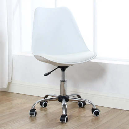 Modern Black Ergonomic Adjustable Stool with Wheels
