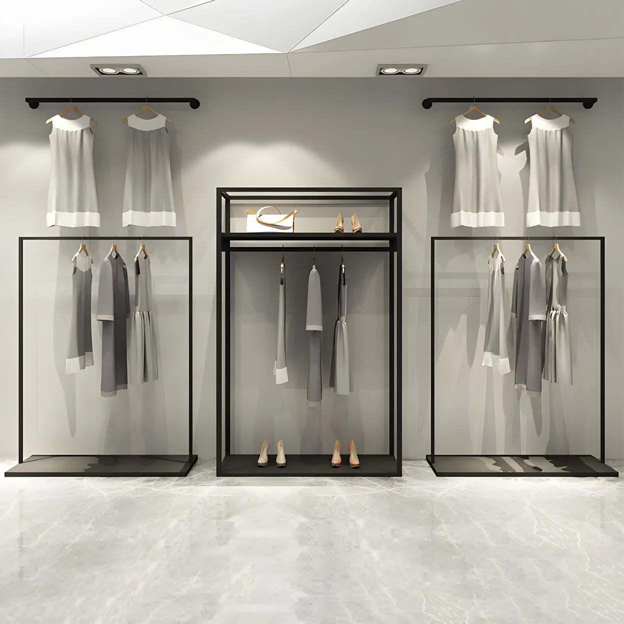 Metal Freestanding Garment Display Rack