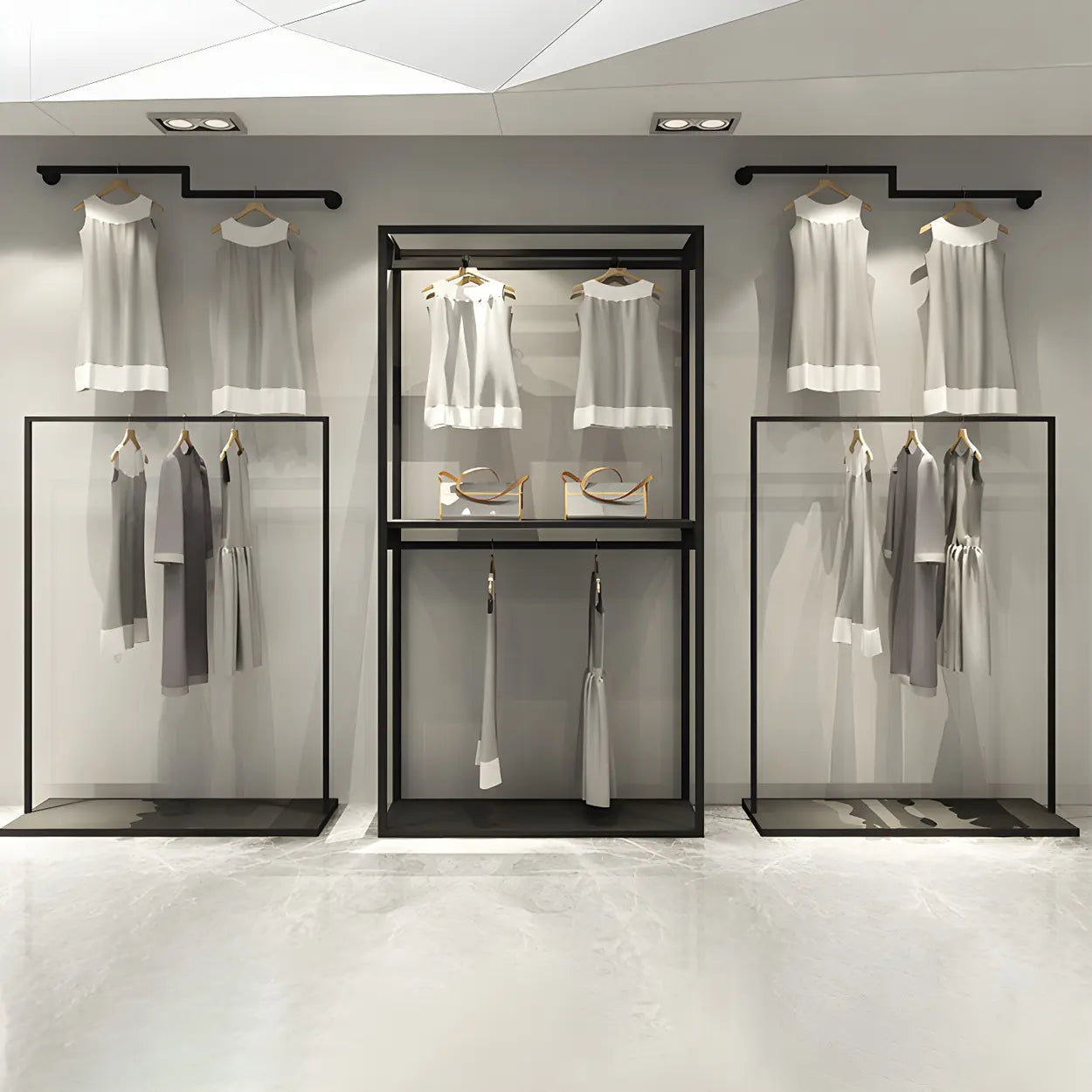 Metal Freestanding Garment Display Rack