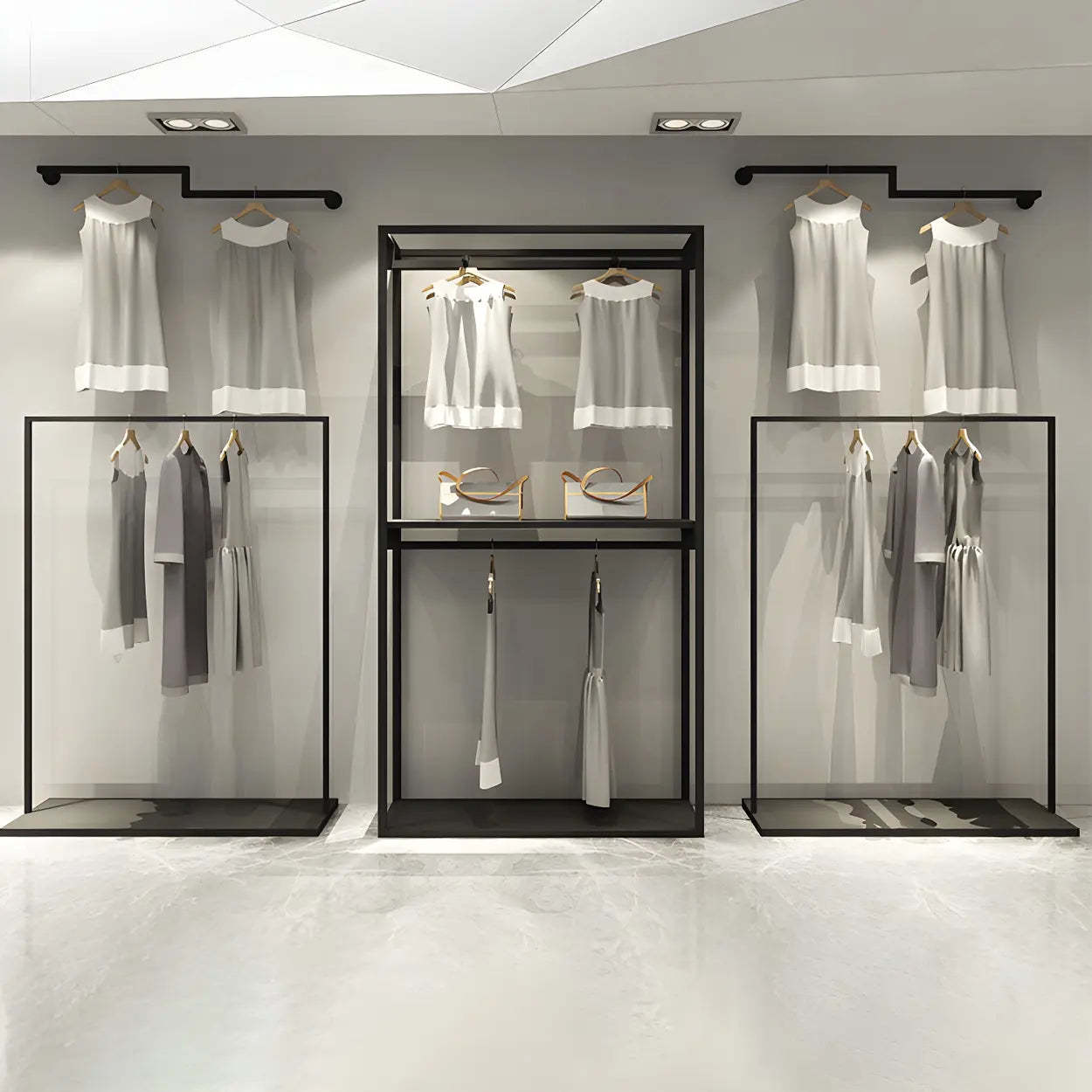 Metal Freestanding Garment Display Rack