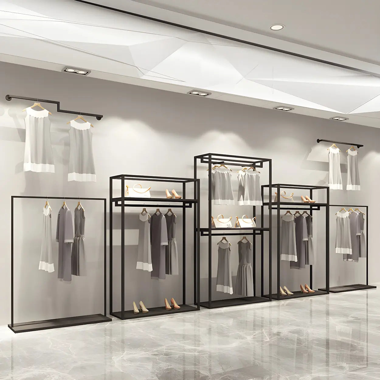 Metal Freestanding Garment Display Rack