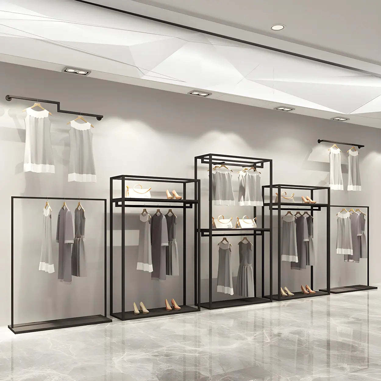 Metal Freestanding Garment Display Rack