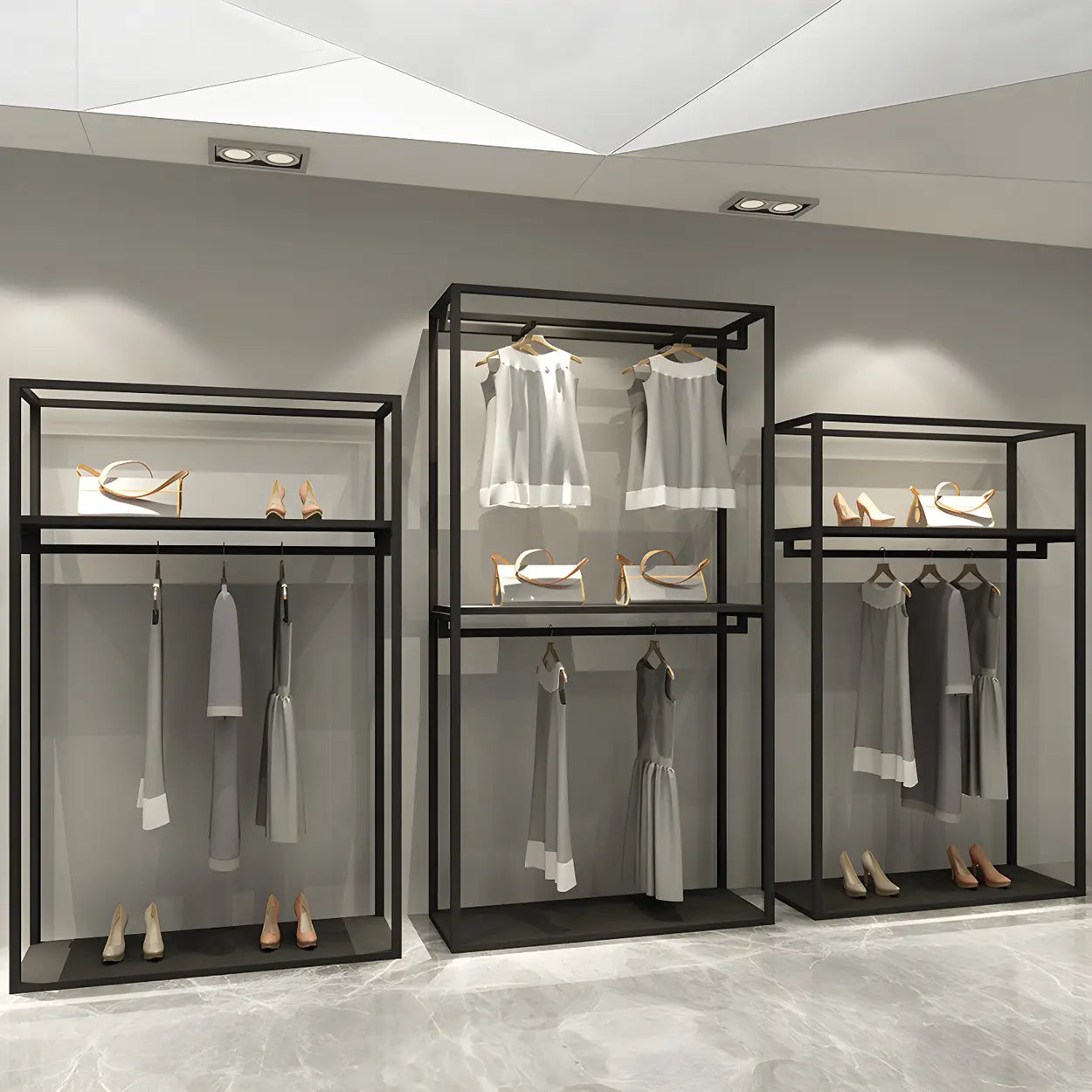 Metal Freestanding Garment Display Rack