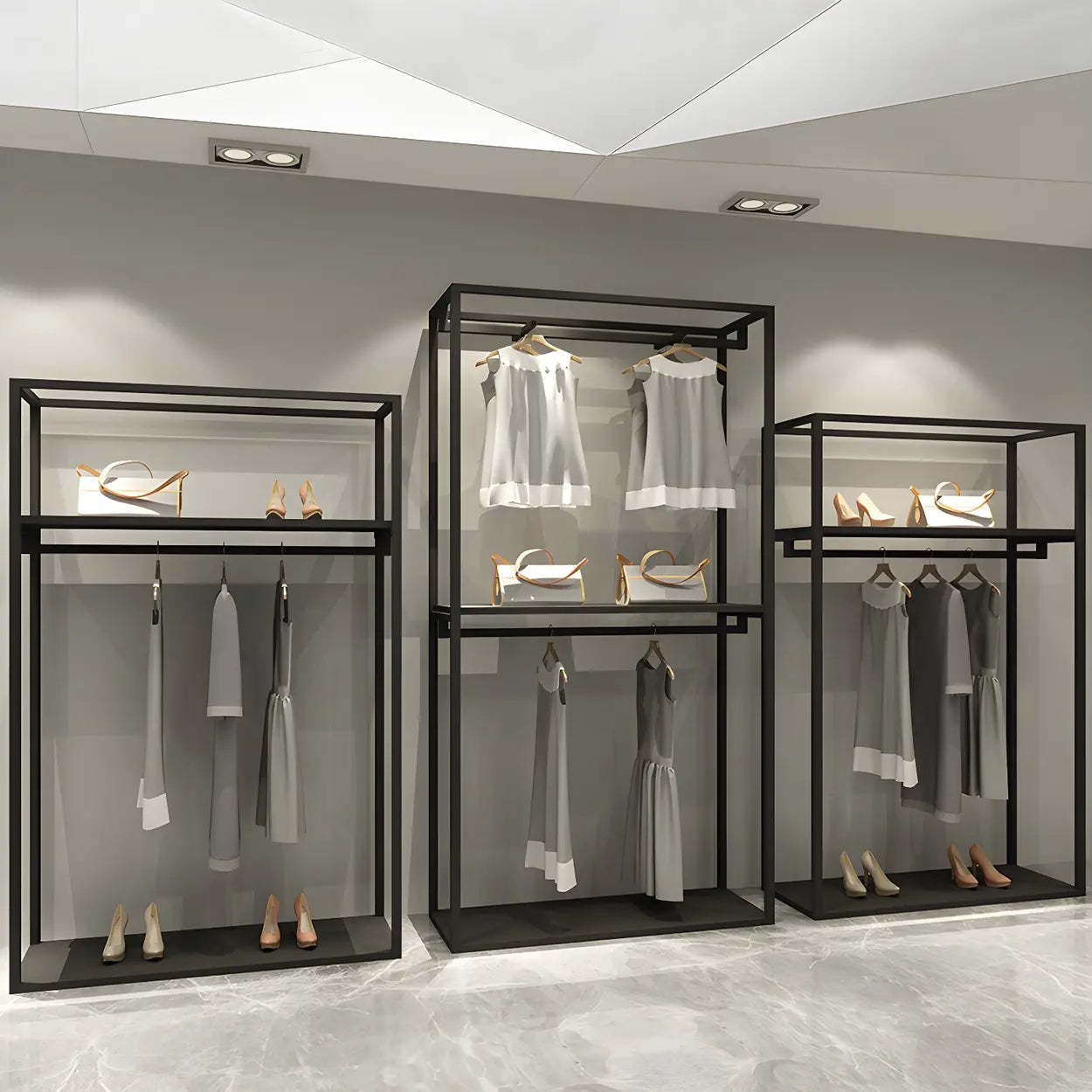 Metal Freestanding Garment Display Rack