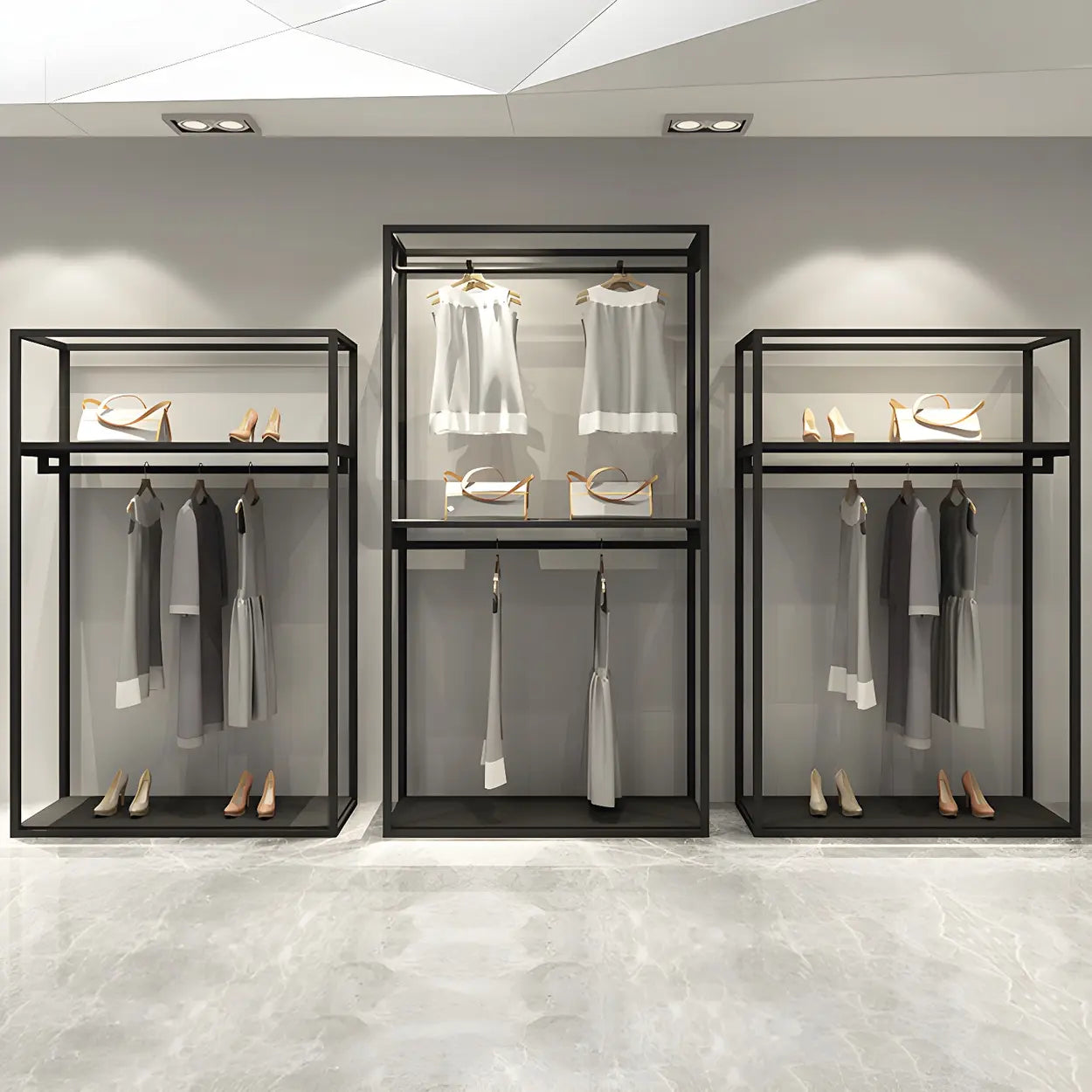 Metal Freestanding Garment Display Rack