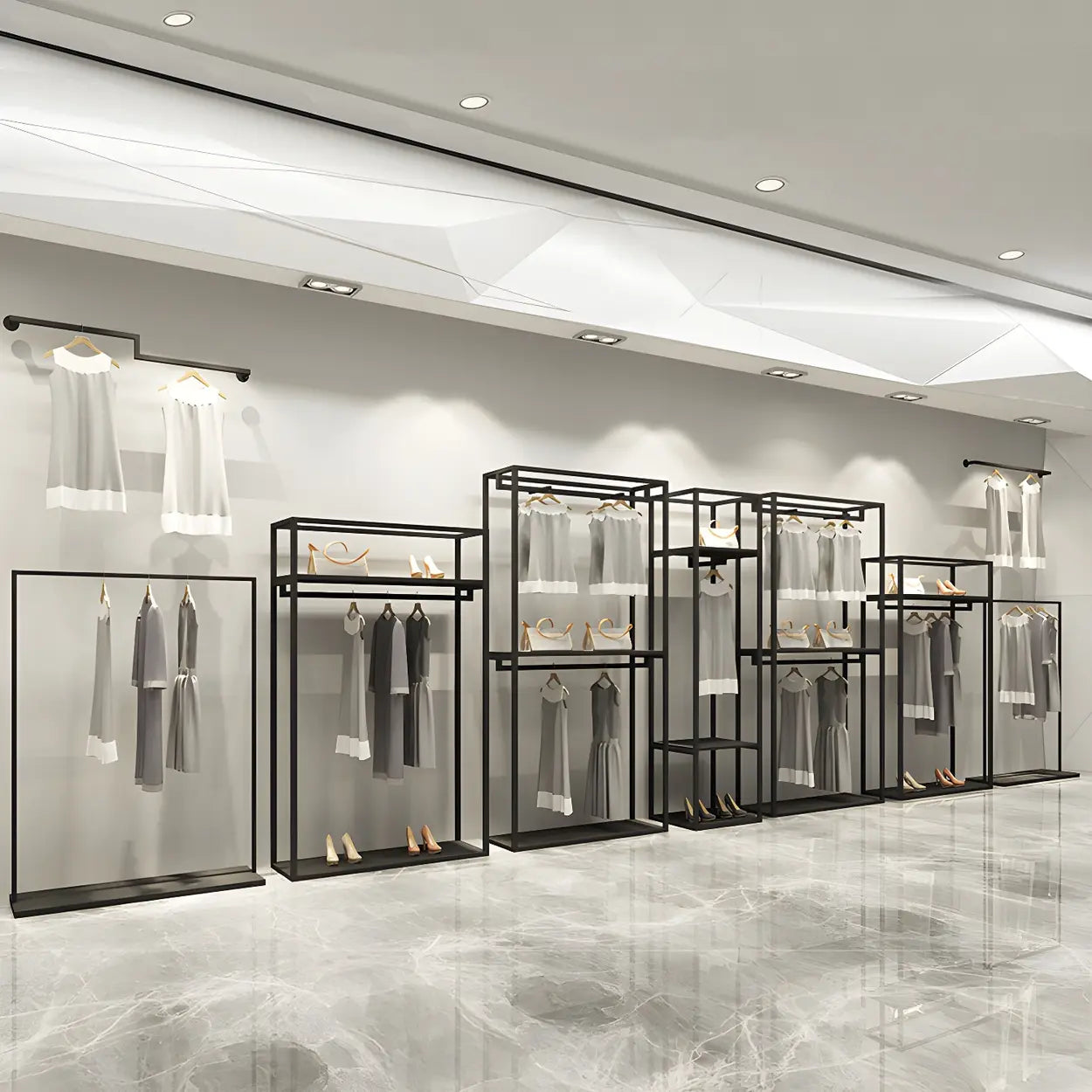 Metal Freestanding Garment Display Rack