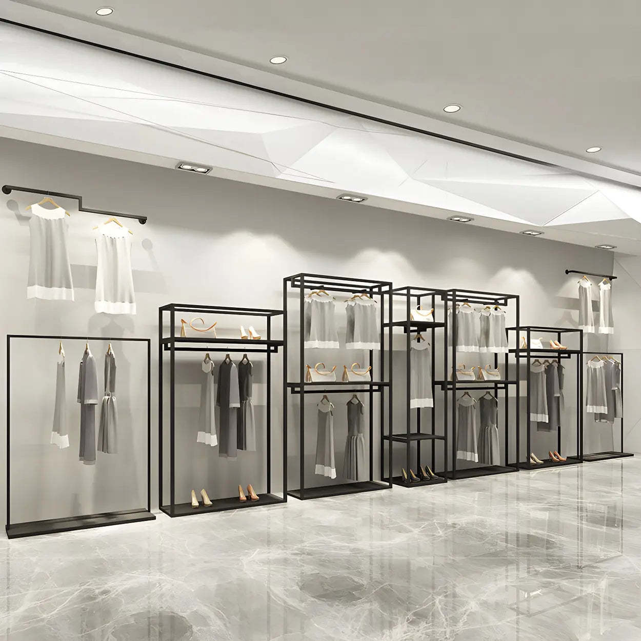 Metal Freestanding Garment Display Rack