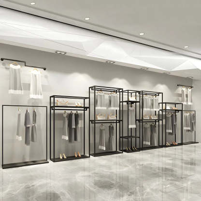 Metal Freestanding Garment Display Rack