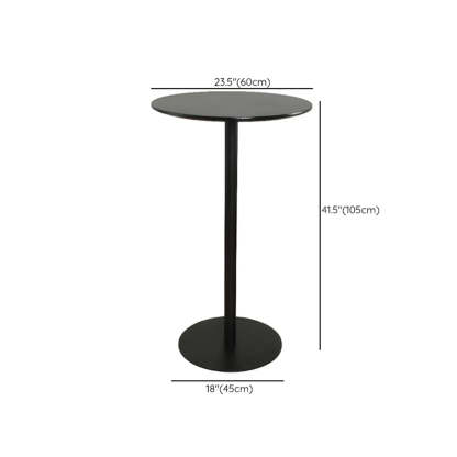 Modern Black Square Bistro Counter Height Bar Table