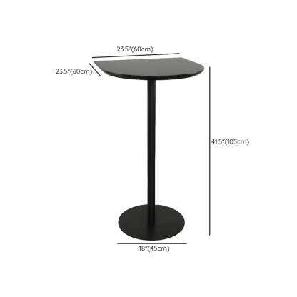 Modern Black Square Bistro Counter Height Bar Table