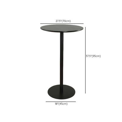 Modern Black Square Bistro Counter Height Bar Table