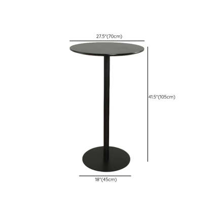 Modern Black Square Bistro Counter Height Bar Table