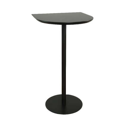 Modern Black Square Bistro Counter Height Bar Table — Round / Table Only