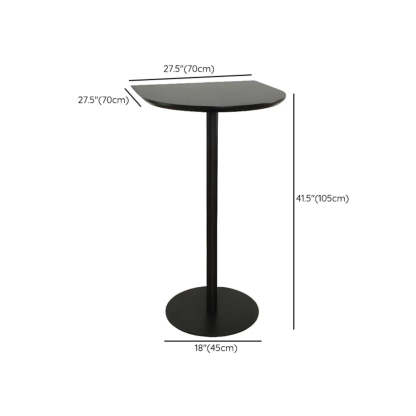 Modern Black Square Bistro Counter Height Bar Table