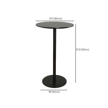 Modern Black Square Bistro Counter Height Bar Table