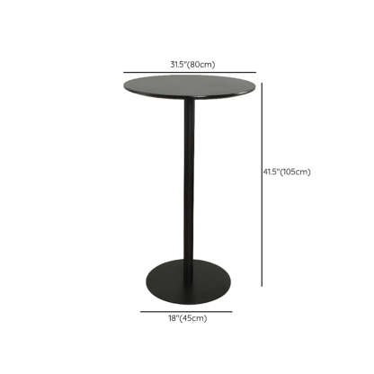 Modern Black Square Bistro Counter Height Bar Table
